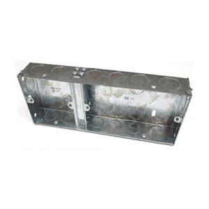 triple 1 and 2 gang metal back box 35mm|metal back boxes for sale.